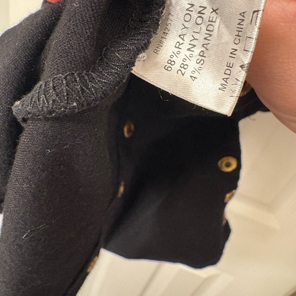 Haute Monde Black Mini Dress with Gold Buttons - Picture 6 of 6